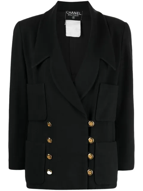 CHANEL Pre-Owned CC-buttons wool jacket