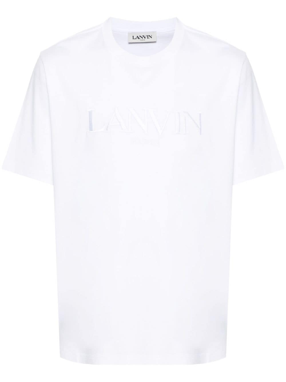Lanvin logo-embroidered cotton T-shirt - Bianco