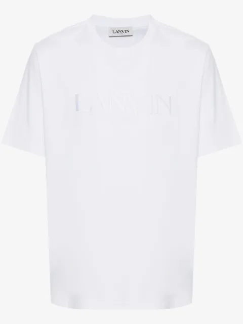 Lanvin logo-embroidered cotton T-shirt