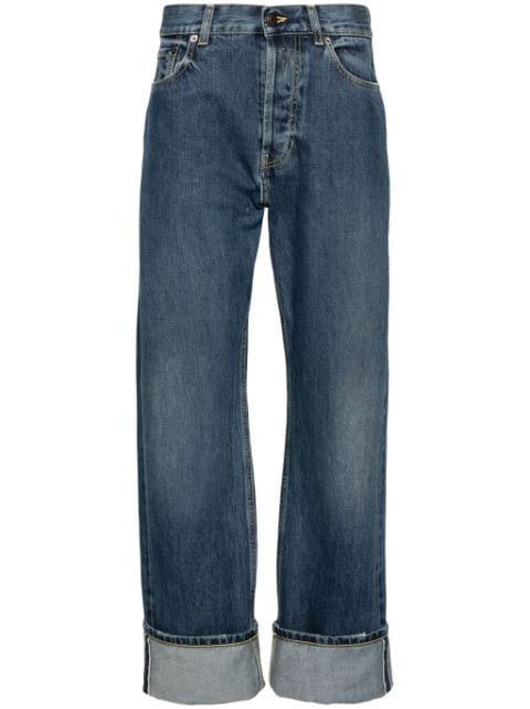 Alexander McQueen Straight-Leg-Jeans mit Umschlag