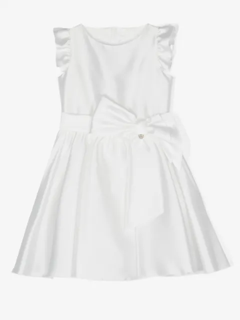 AMAYA oversize-bow interlock-twill dress