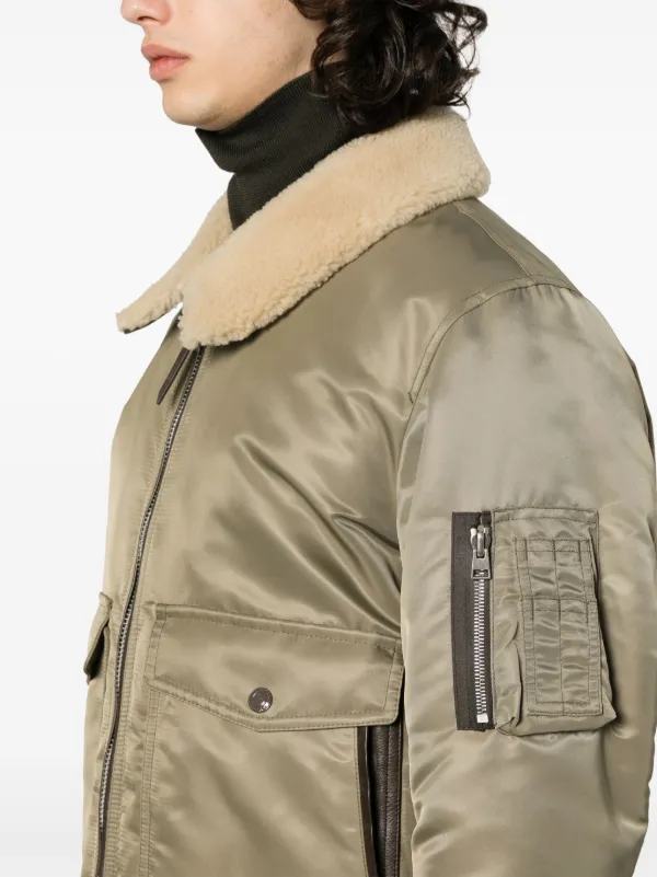 TOM FORD shearling trim Bomber Jacket Farfetch