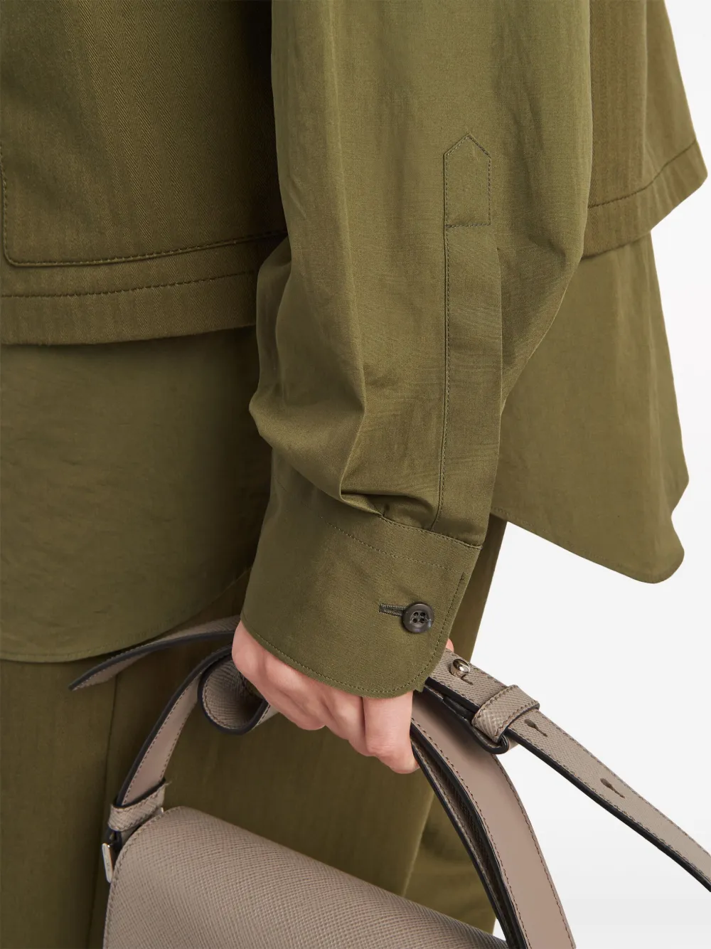 Prada Overhemd met logo Groen
