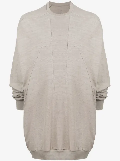 Rick Owens slub panelled sweatshirt
