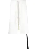 Rick Owens DRKSHDW Drawstring Pods drop-crotch shorts - White