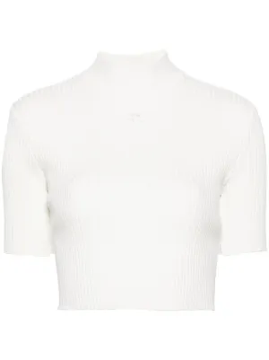 Dolce & Gabbana Cropped turtle-neck Sweater | White | FARFETCH