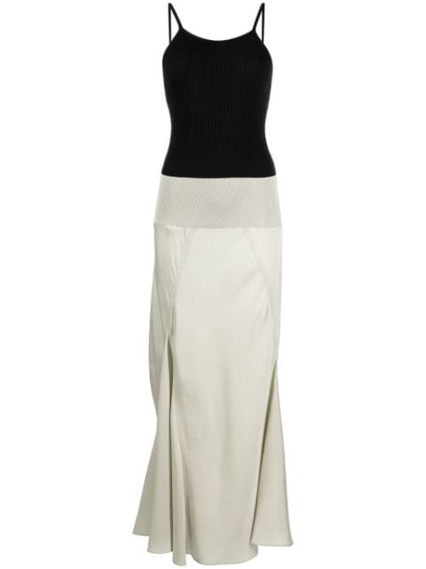 Low Classic two-tone ribbed maxi dress