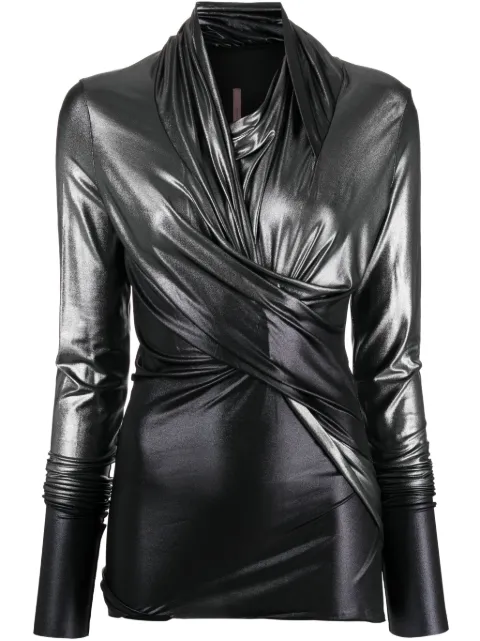 Rick Owens Lilies Easy asymmetric draped top