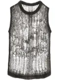 Rick Owens Spider open-knit tank top - Grey