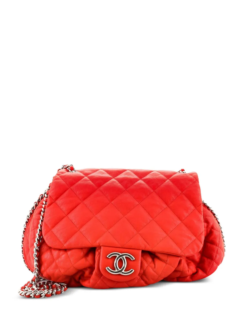 CHANEL Pre-Owned large Chain Around Flap shoulder bag - Rosso