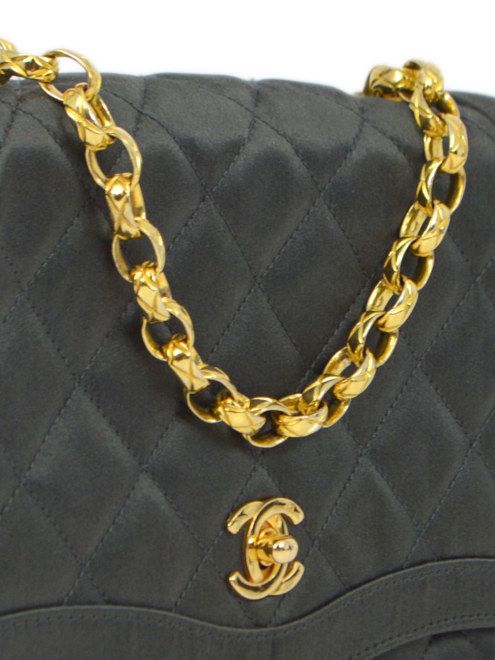 CHANEL 1990 CC turn-lock diamond-quilted shoulder bag Women