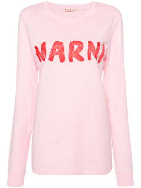 Marni logo-print cotton T-shirt Women