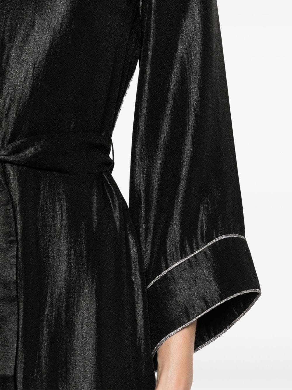 Shop Baruni Hosta Belted Maxi Dress In Black
