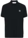 Stone Island Compass-appliqué polo shirt - Blue