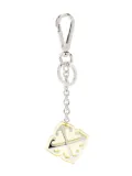 Off-White Jitney-charm key ring - Silver