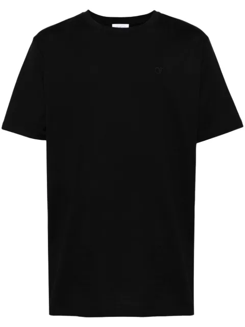 Off-White logo-embroidered cotton T-shirt