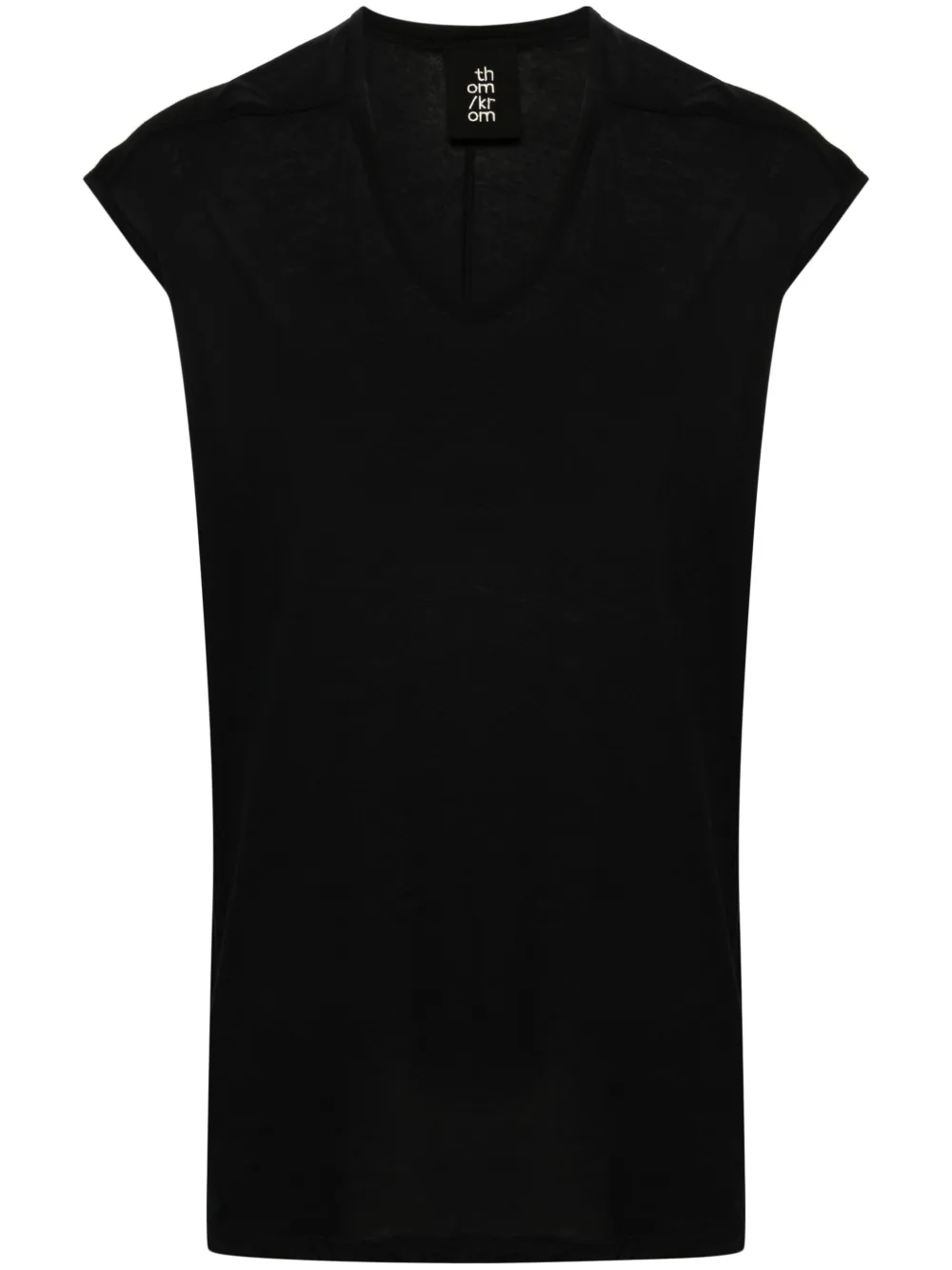 THOM KROM SLEEVELESS SEMI-SHEER T-SHIRT