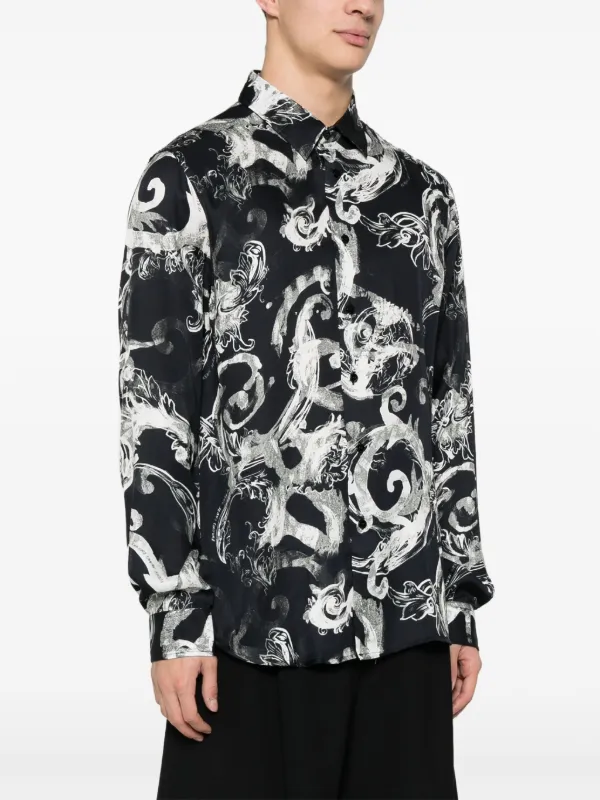 Tシャツ・カットソー VERSACE CAMICIA MC IN DENIM BAROCCO DE LA MER Versace Camicia Denim Barocco | Blu | FARFETCH IT