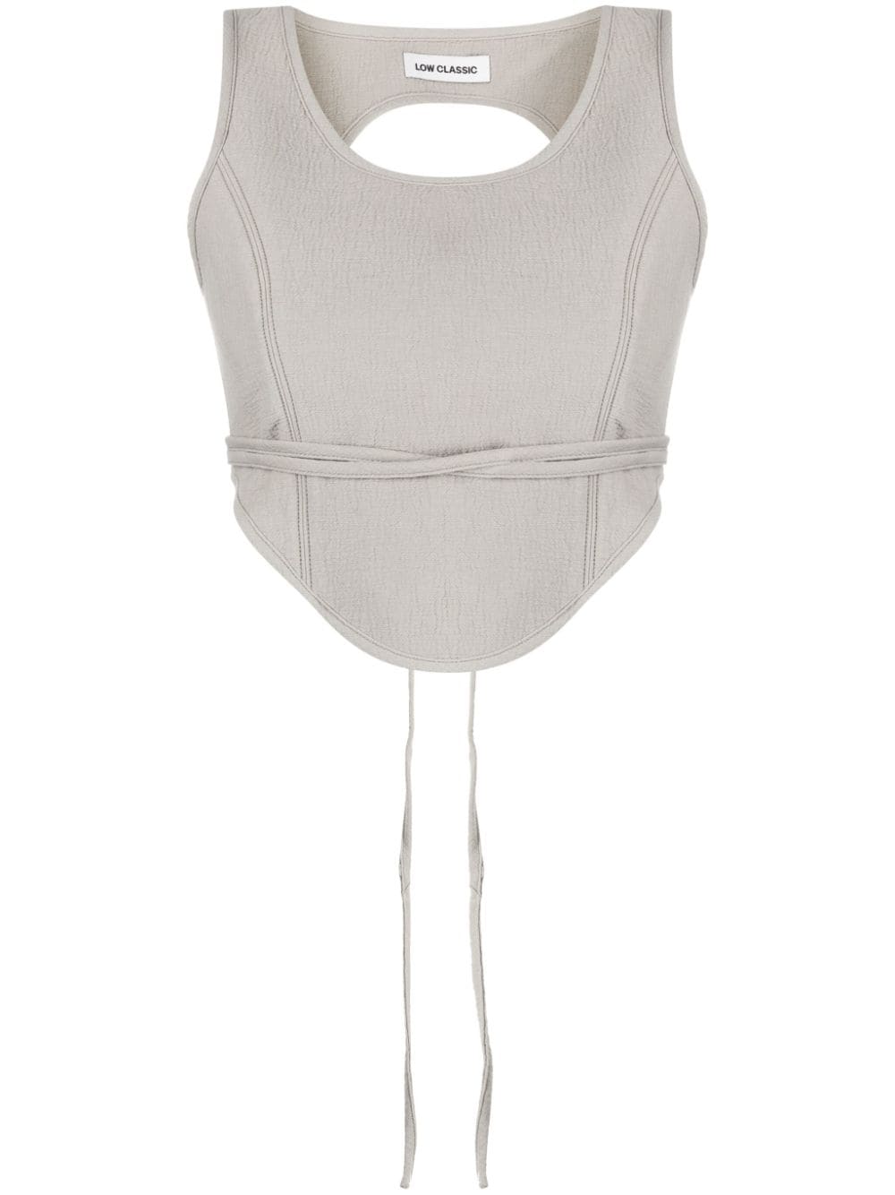 Low Classic cropped corset top - Marrone