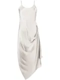 Low Classic asymmetric satin slip dress - Neutrals