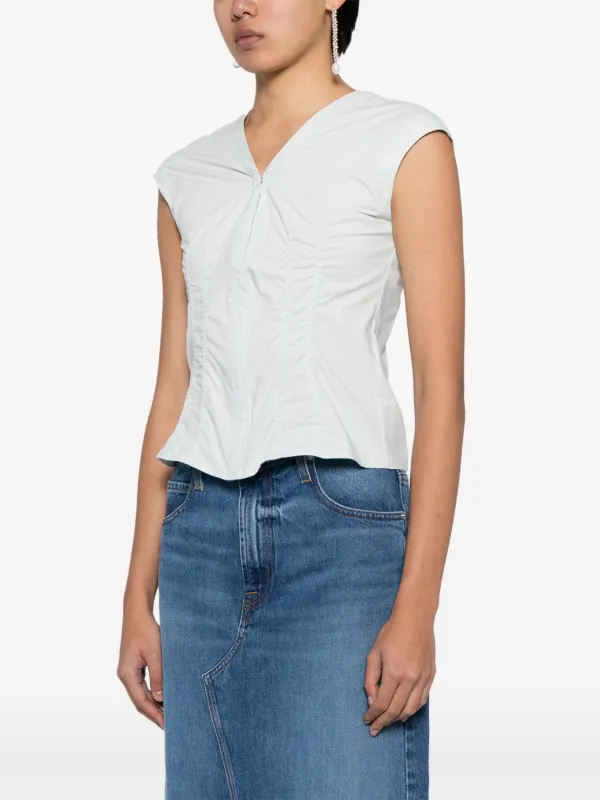 LOW CLASSIC CAP SLEEVE SHIRT ミントグリーンS