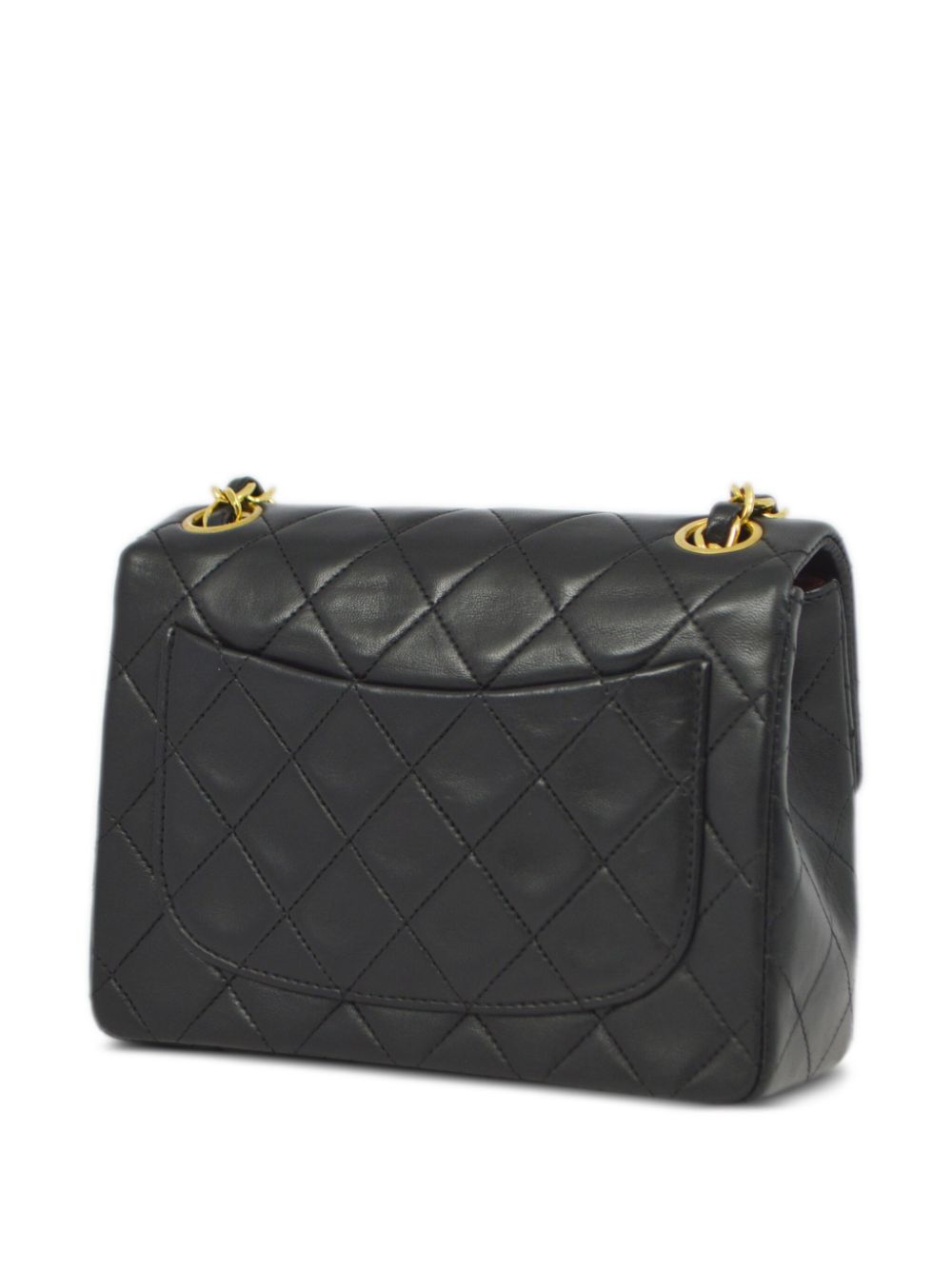 CHANEL Pre-Owned 1990 kleine Classic Flap 17 schoudertas - Zwart