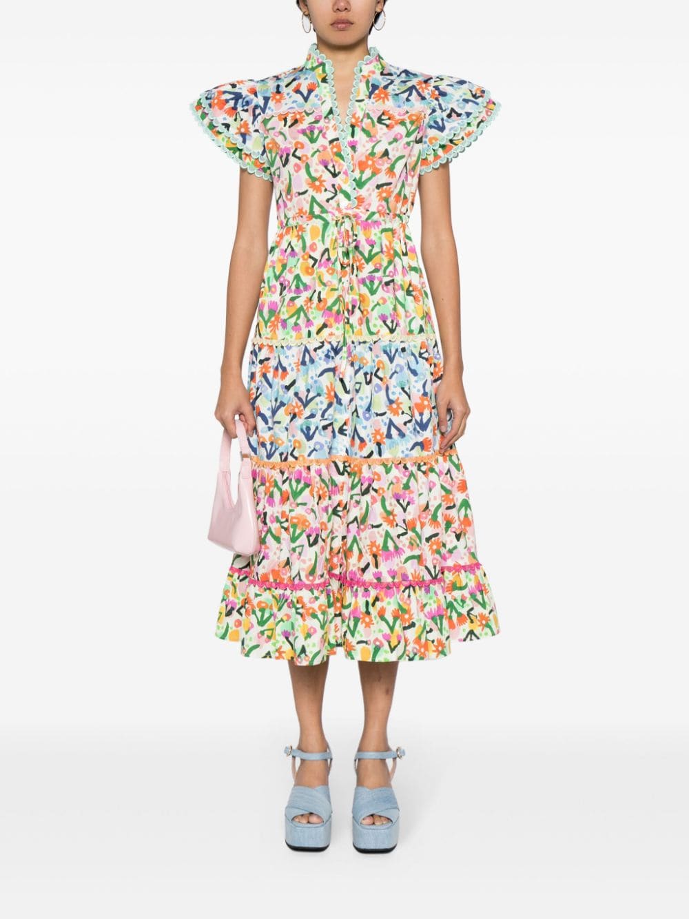 Celia B Atlantic midi-jurk met bloemenprint - Veelkleurig