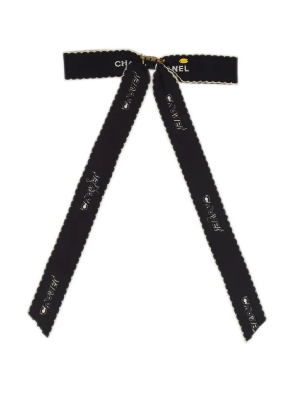 CHANEL Pre-Owned 1990-2000s リボン ピン | ブラック | FARFETCH JP
