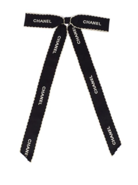 CHANEL 1990-2000s bow ribbon pin Women