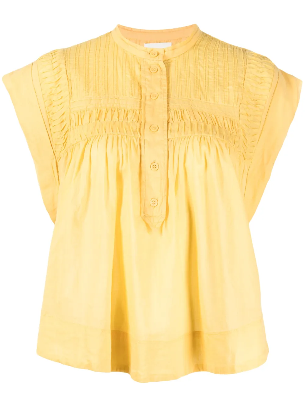 ISABEL MARANT ÉTOILE LEAZA SHIRRED BLOUSE