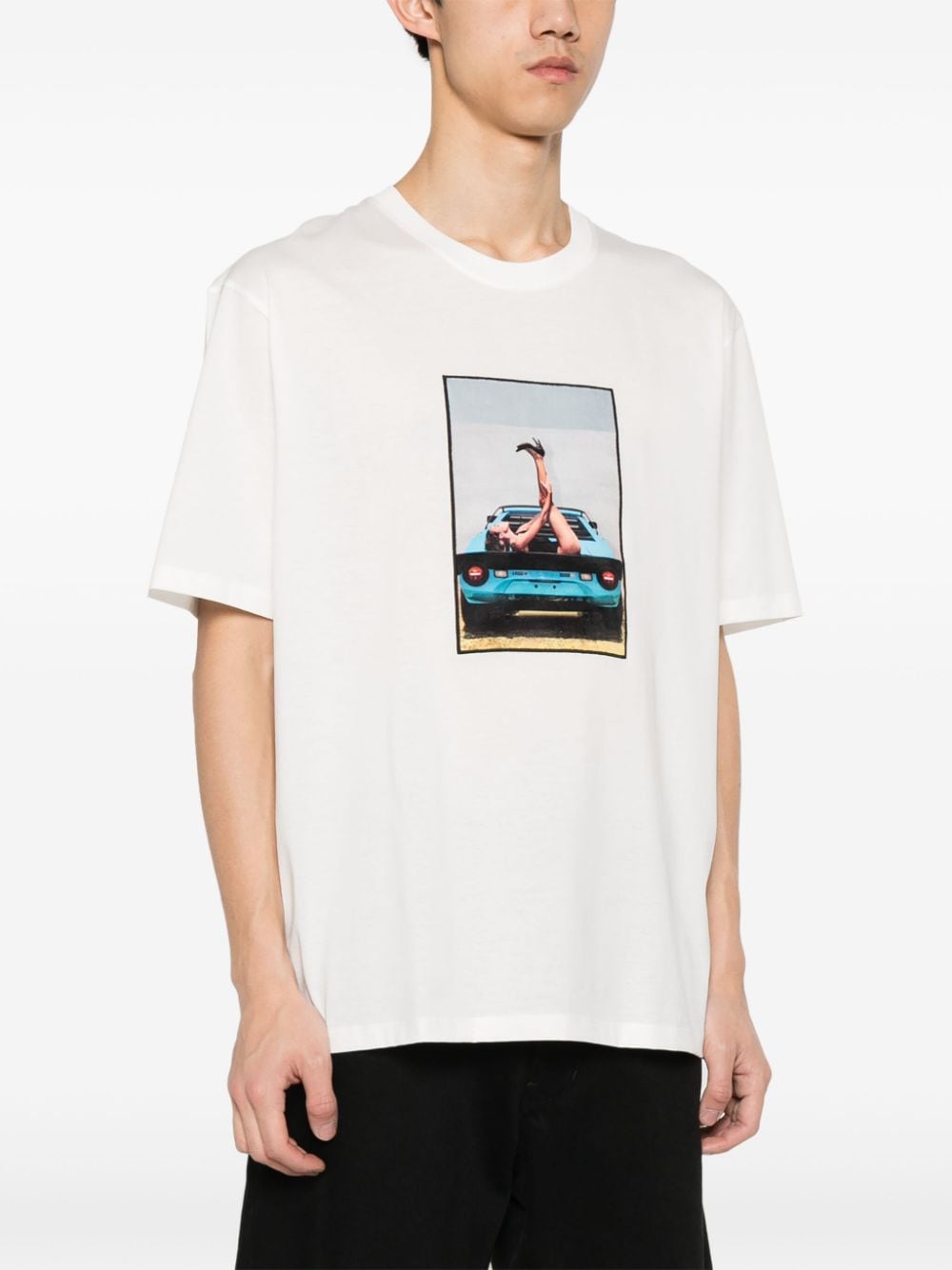 Shop Limitato Graphic-print T-shirt In White