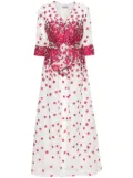 Baruni Petunia floral-jacquard dress - White