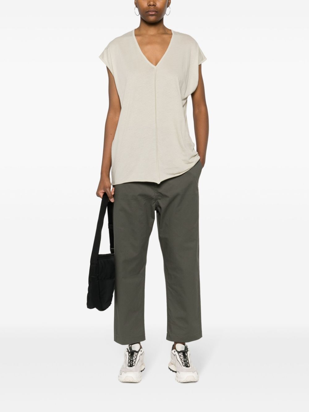 Shop Thom Krom Seam-detail Cotton T-shirt In Neutrals