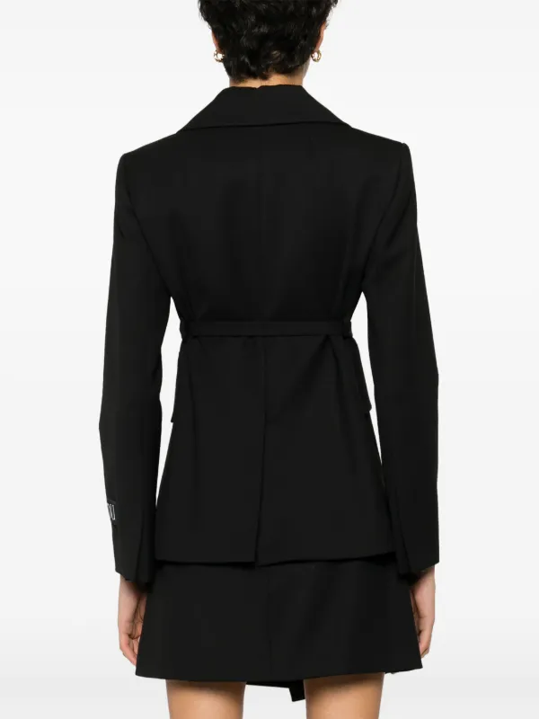 PATOU ブラック テーラードジャケット美品 Patou ベルテッド テーラードジャケット | ブラック | FARFETCH JP