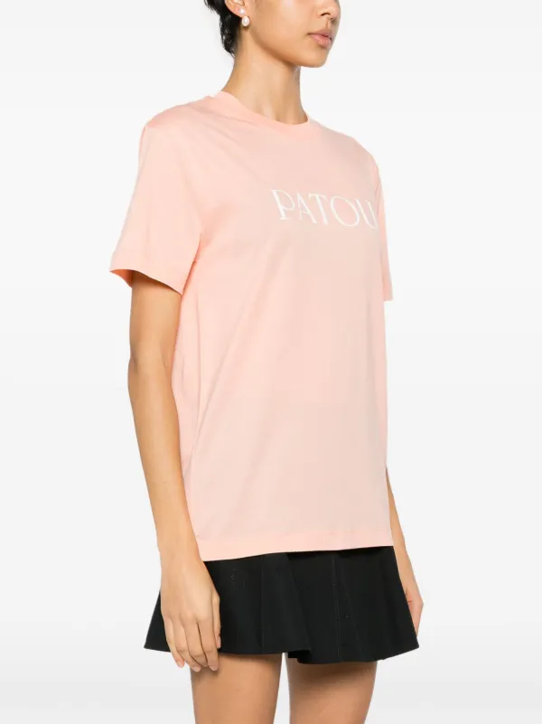 Patou logo-print organic-cotton T-shirt | Orange | FARFETCH GE