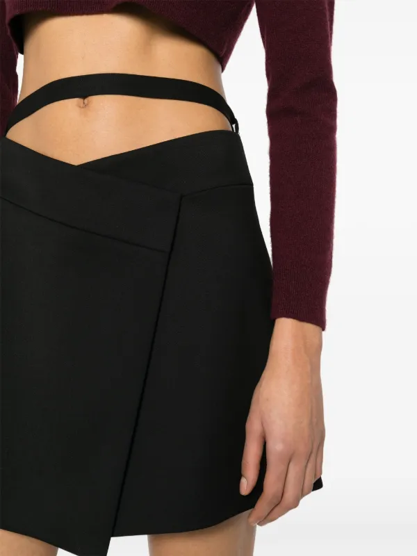 Patou ラップミニスカート | ブラック | FARFETCH JP