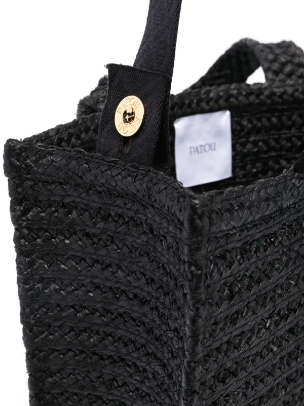 【送料&関税込】Patou Jp Raffia Tote Bag Patou Small JP Raffia Tote Bag | Green | FARFETCH