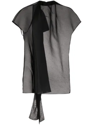 KHAITE シルク シアーブラウス | ブラック | FARFETCH JP KHAITE シルク シアーブラウス | ブラック | FARFETCH JP