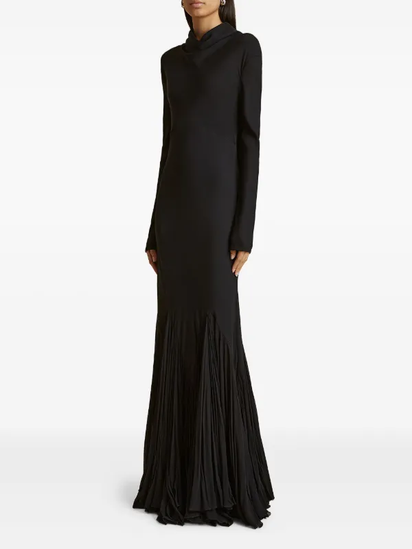 khaite dress Jodie sleeveless square-neck Concealed zipper at back. KHAITE Pleated open-back Silk Dress