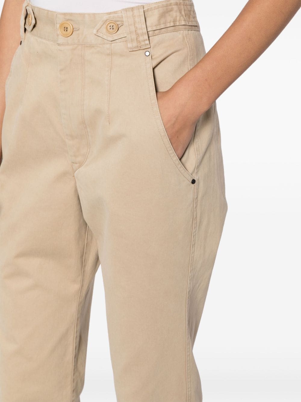Shop Isabel Marant Linali Trousers In Brown