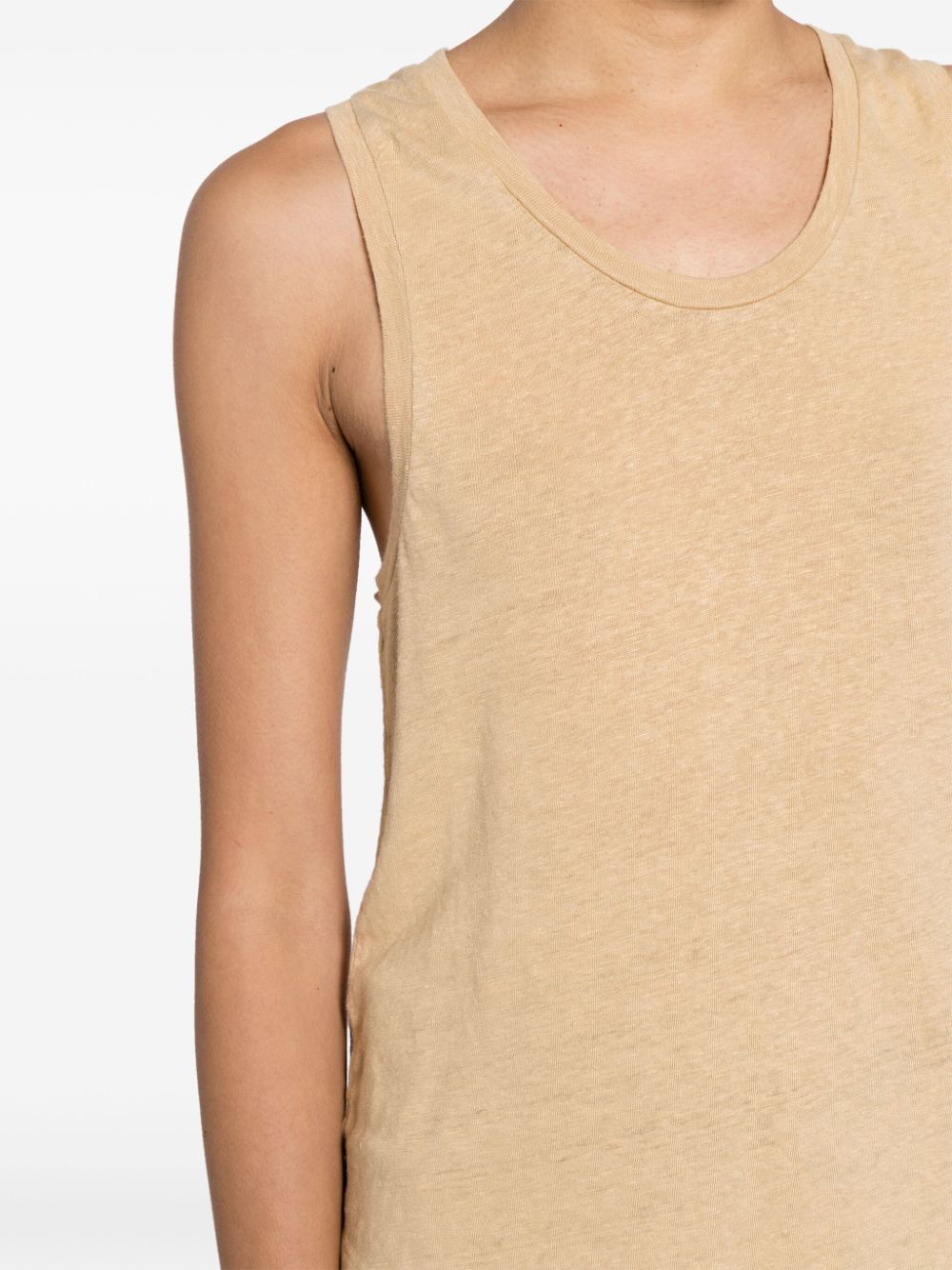 MARANT ÉTOILE Arielle linnen tanktop Bruin