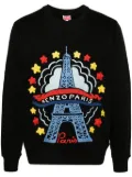 Kenzo Varsity Drawn graphic-embroidered sweatshirt - Black