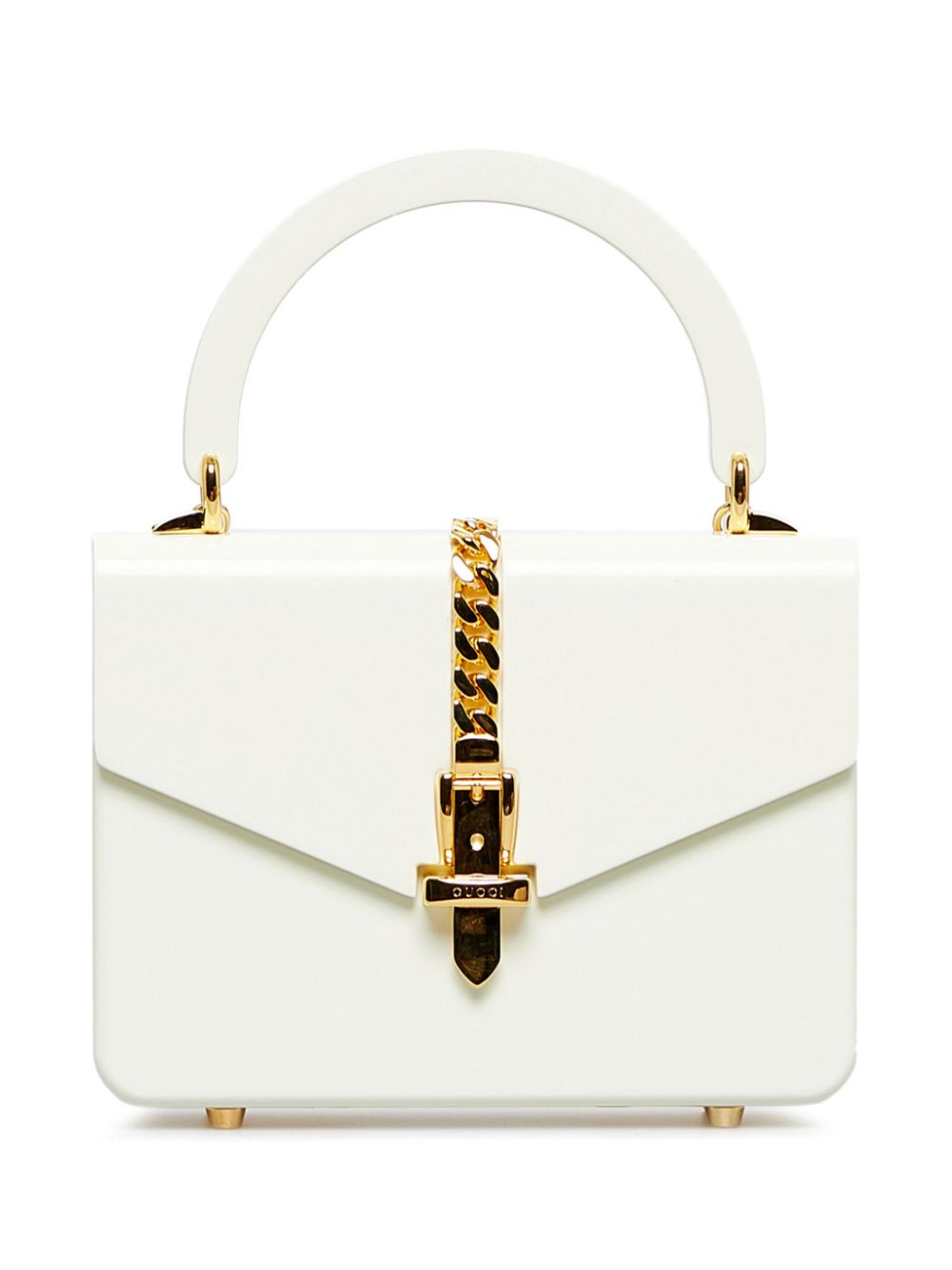 Pre-owned Gucci 2015-2023 Mini Sylvie Handbag In White