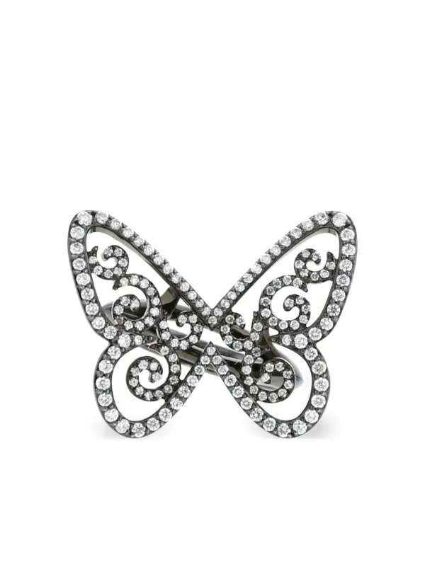 Messika 18kt Black Gold Arabesque Diamond Cocktail Ring