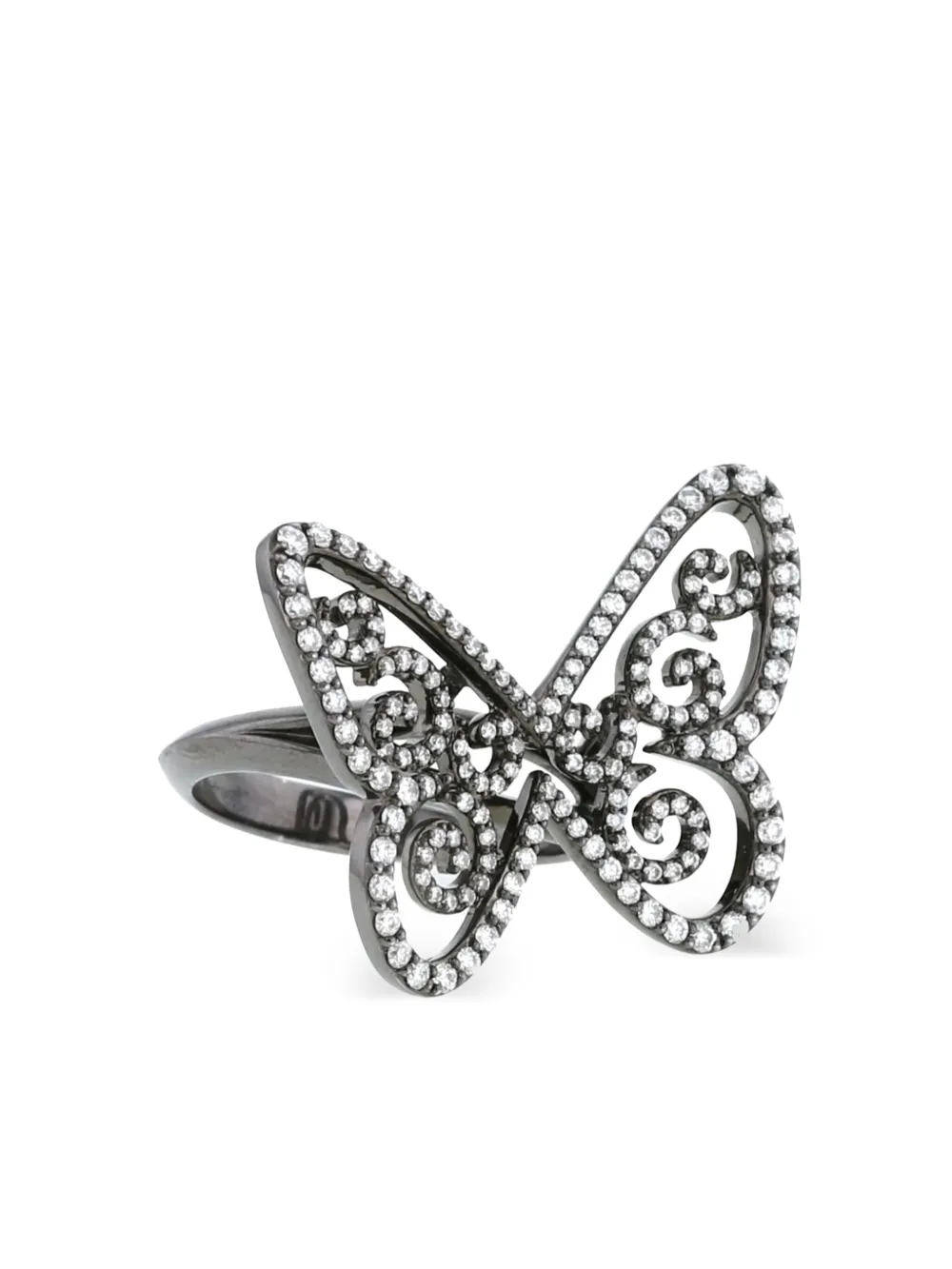  Messika 18kt Black Gold Arabesque Diamond Cocktail Ring 