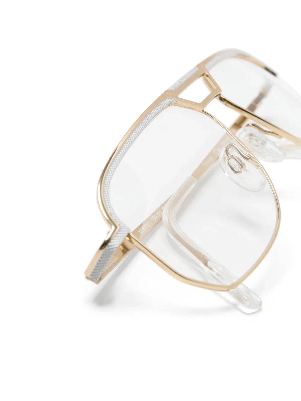 Shop Cazal 7101 Pilot-frame Glasses In Gold