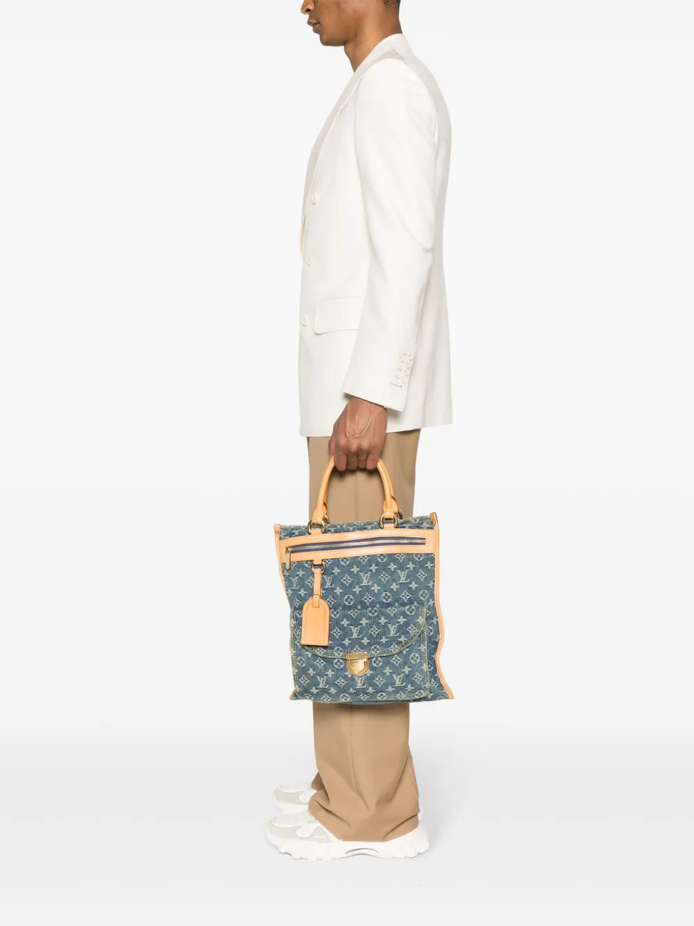 Louis Vuitton Pre-Owned 2008 Ltd Richard Prince GM denim reistas - Blauw