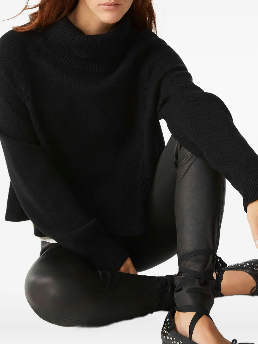 Ba&sh Leather Leggings In Black