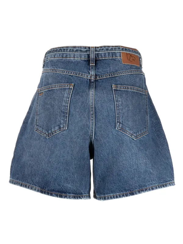 Ba Sh Macha drawstring waist Denim Shorts Farfetch
