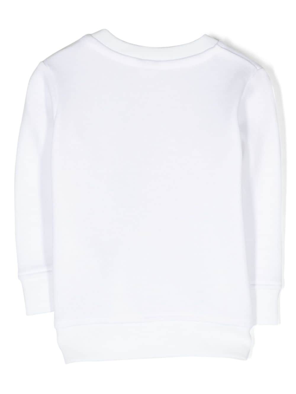 Shop Stella Mccartney Happy Holiday Cotton Sweatshirt In White